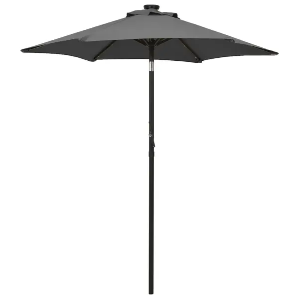 Gossi umbrela de soare cu lumini led, antracit, 200x211 cm, aluminiu