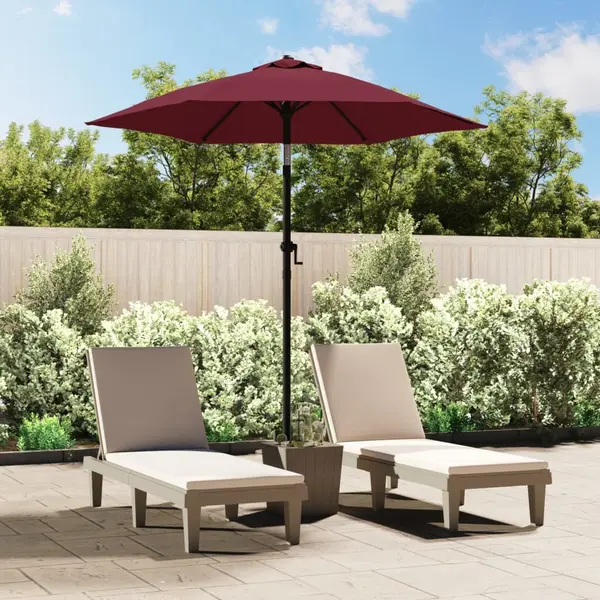 Gossi umbrela de soare, rosu burgund, 200 x 224 cm, aluminiu