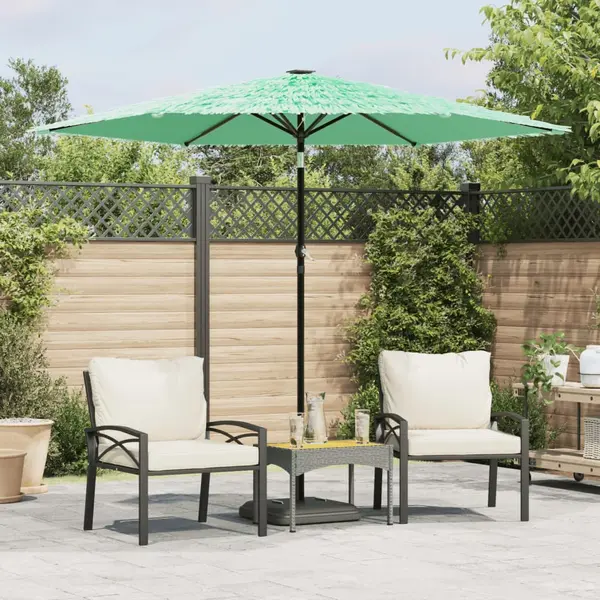 Gossi umbrela soare de gradina cu stalp din otel verde 268x268x226 cm
