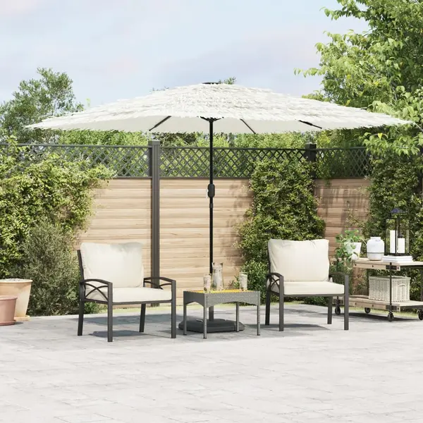 Gossi umbrela soare de gradina stalp din otel, alb 290x290x238 cm