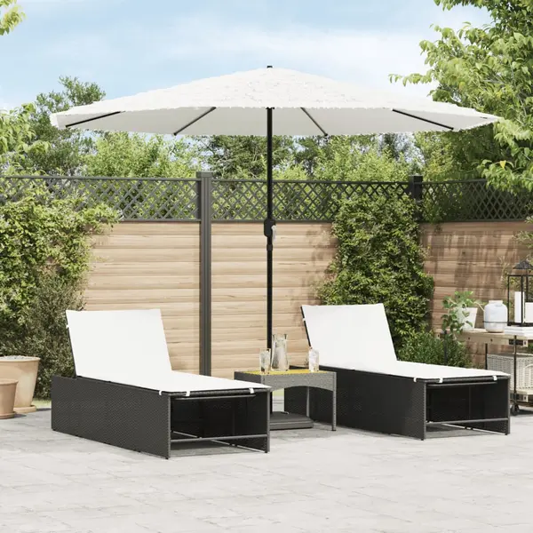 Gossi umbrela soare de gradina stalp din otel, alb 324x324x247 cm