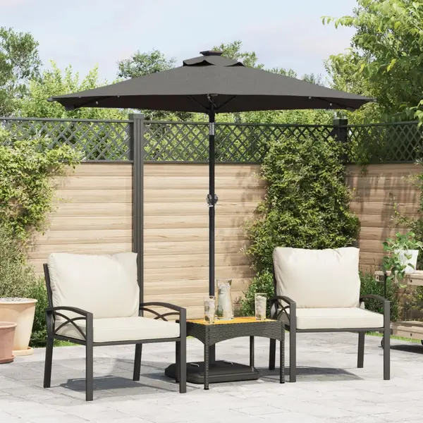 Gossi umbrela soare de gradina stalp din otel antracit 225x225x212 cm