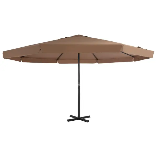 Gossi umbrela soare exterior cu stalp aluminiu gri taupe 500 cm