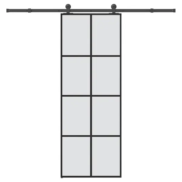 Gossi usa glisanta cu set feronerie, 76x205 cm, sticla esg/aluminiu