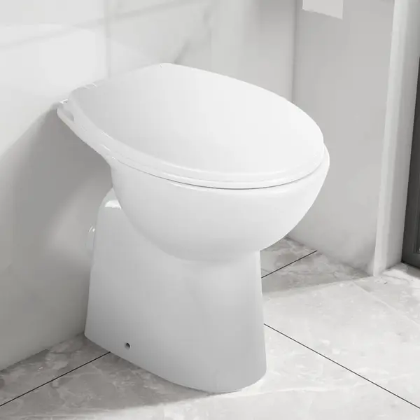 Gossi vas wc fara rama, inchidere silentioasa, + 7 cm, alb, ceramica