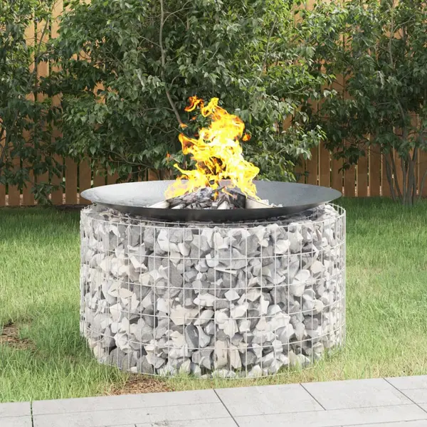 Gossi vatra de foc din gabion Ø 100 cm, fier galvanizat