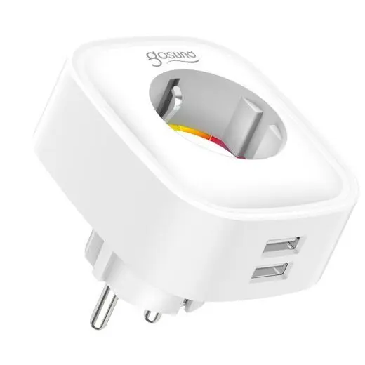 Gosund | NiteBird Priza inteligenta WiFi Gosund SP112, 16A, 2X USB, Monitorizare consum energie