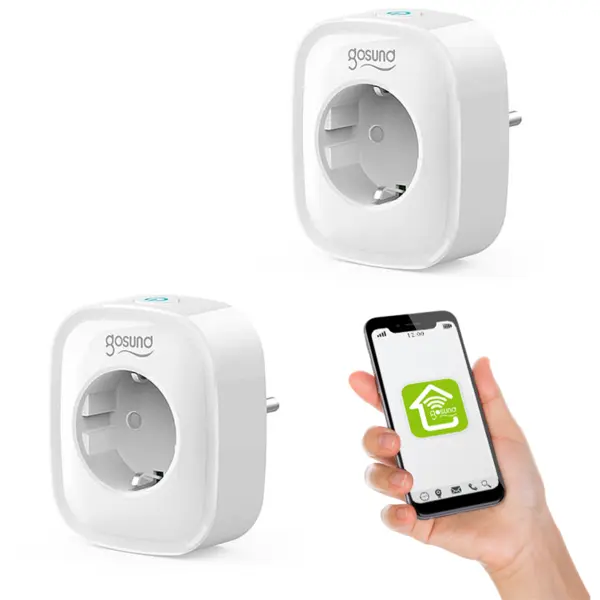 Gosund | NiteBird Set 2 prize inteligente WiFi Gosund SP1, 16A, Monitorizare consum energie, Smart Life, Tuya
