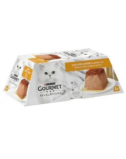 GOURMET REVELATIONS Hrana umeda pentru pisici adulte, mousse de pui 2 x 57 g