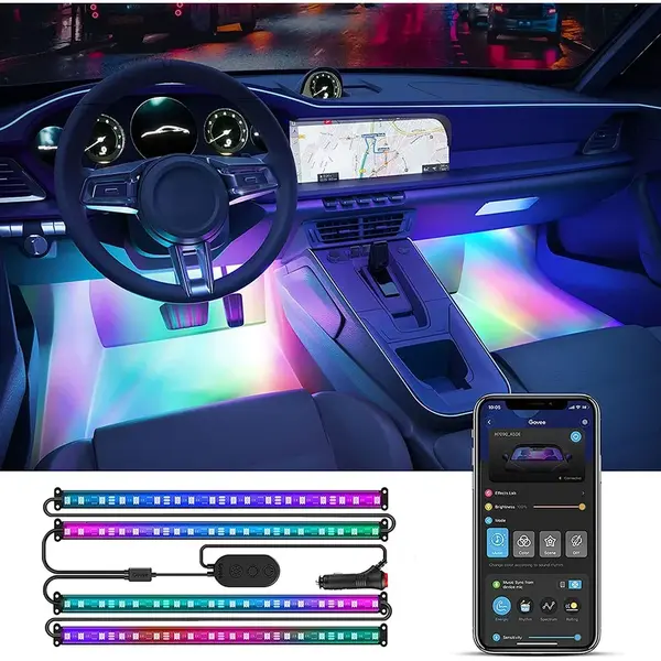 Govee Banda LED Auto Govee H7090 RGBIC, Sincronizare Muzica, Control App, 30 de scene