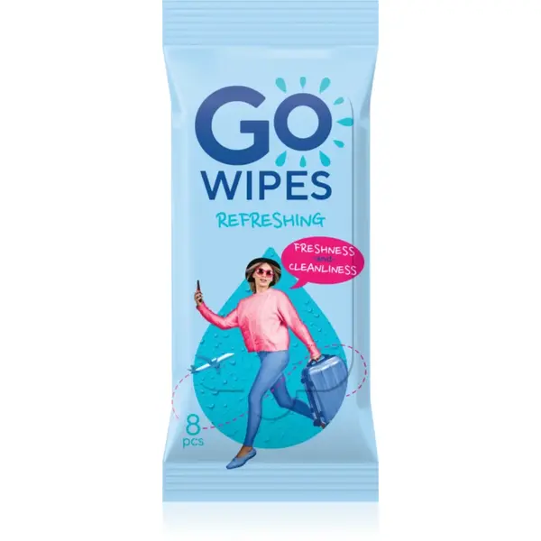 GoWipes Refreshing Wet Wipes Servetele umede cu efect revigorant de maini 10x8 buc