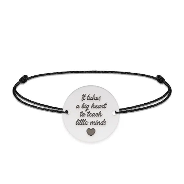 Graduatio - Bratara personalizata snur profesoara/invatatoare din argint 925