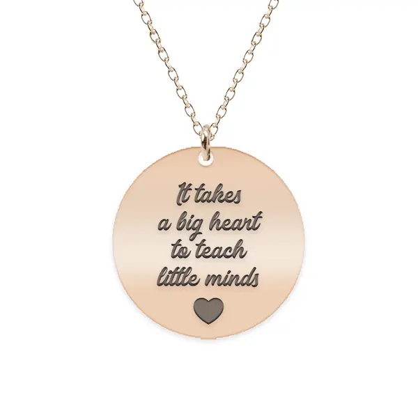 Graduatio - Colier personalizat profesoara/invatatoare din argint 925 placat cu aur roz