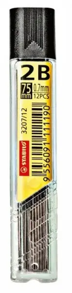 Graffiti pentru creion automat Stabilo – 2B, 0.7 mm, 12 buc.