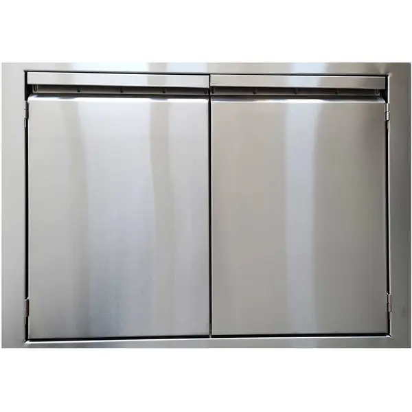 Grandhall Grandpro Usa din inox cu cadru built-in, 81 x 57 x 4 cm, pentru insula si bucatarie exterioara, Grandhall A08001005T Elite 4B, Argintiu
