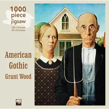 Grant Wood: American Gothic Jigsaw: 1000 Piece Jigsaw Puzzle, Hardcover/Flame Tree Studio