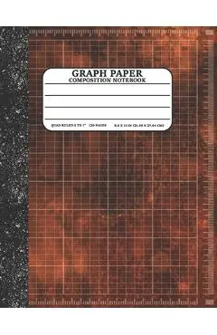 Graph Paper Composition Notebook: Math and Science Lover Graph Paper Cover Watercolor Orange (Quad Ruled 5 squares per inch, 120 pages) Birthday Gifts - Bottota Publication