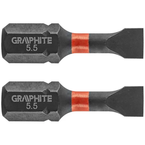 Graphite Bit surubelnita cu impact torsionala Graphite, SL5.5x25mm, 2 buc.