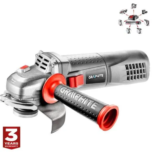 Graphite Polizor unghiular , flex, Graphite 59G087, 900W, 125mm,12000 rpm, Gri-Negru