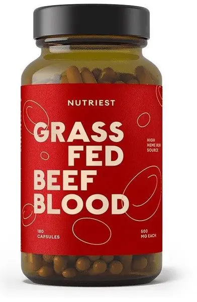 Grass Fed Beef Blood, 180 capsule, Nutriest