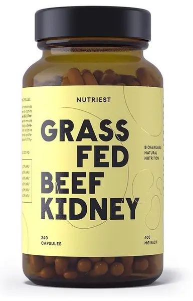 Grass Fed Beef Kidney, 240 capsule, Nutriest
