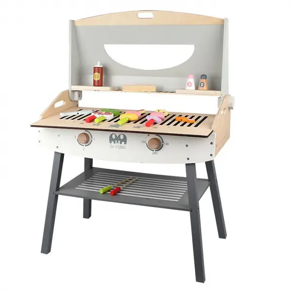 Gratar de Jucarie din Lemn Copii Barbecue - Grill de Jucarie - Nurio