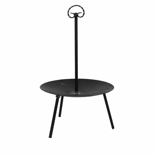 Gratar Disc cu Picioare Detasabile, Otel, Diametru 51 cm, Maner Detasabil