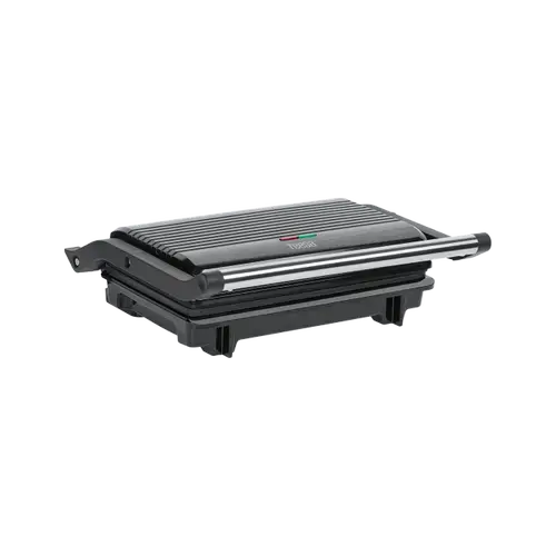 Gratar electric Teesa Panini TSA3234, 1000W, 3 pozitii (Negru)