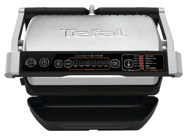 Grătar electric Tefal - GC706D34, 2000W, nervurat, inox/negru