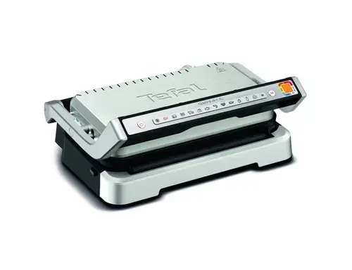 Gratar electric Tefal Optigrill 4 in 1 XL GC784D30, 2200W, 12 programe automate, pana la 8 persoane, placi antiaderente detasabile, tava de copt (Argintiu)
