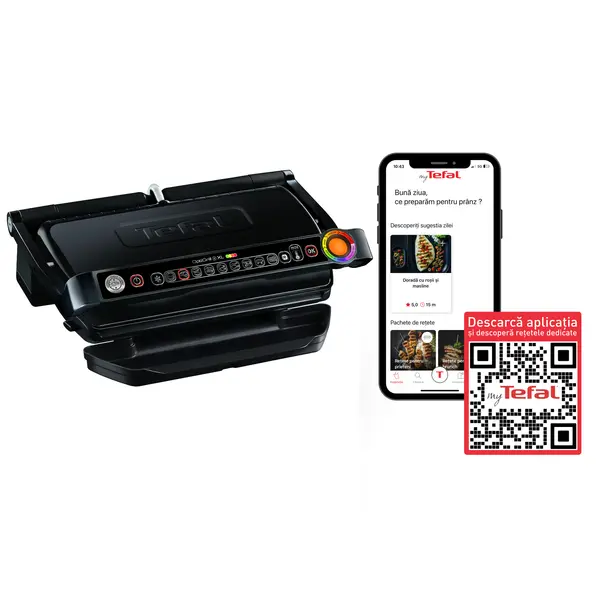 Gratar electric Tefal OptiGrill+ XL GC722834, 2000 W
