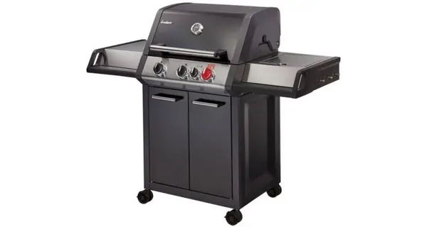 Gratar pe gaz, 3 arzatoare inox, grile fonta, Enders Monroe Black Pro 3 K Turbo 837133
