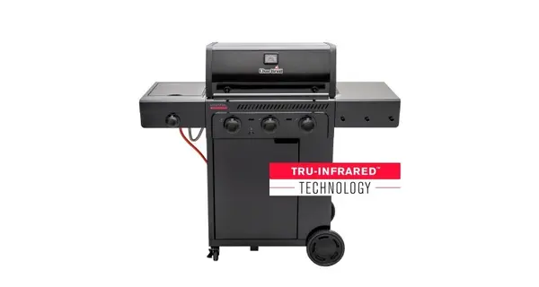 Gratar pe gaz Char-Broil Essential 3 G cu 3 arzatoare, grile din fonta, TRU-Infrared 140234