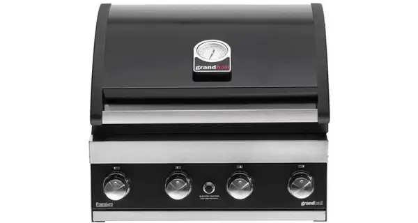 Gratar pe gaz cu 4 arzatoare din inox, incastrabil, gratare din fonta, Grandhall Premium GT4 K04000305A