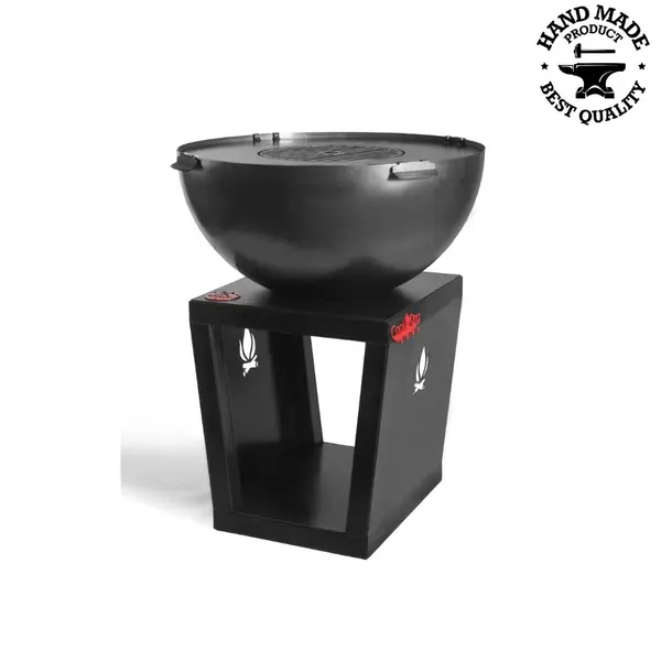 Gratar premium pe lemne cu plita de gatit 85 cm otel producator European Santos