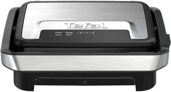 GrătarTefal - Inicio Compact, 1000W, antiaderent, nervurat, argintiu