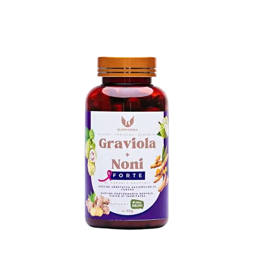 Graviola si Noni Forte 1100 mg, 60 capsule, BluePhoenix