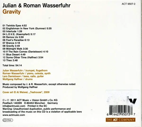 Gravity | Julian & Roman Wasserfuhr, Lars Danielsson, Wolfgang Haffner