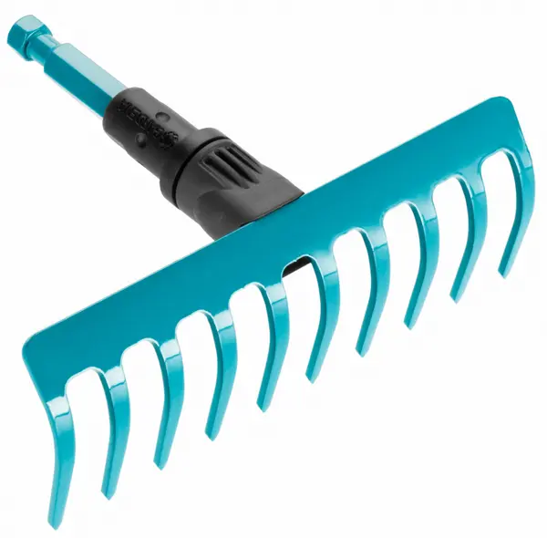 Greblă mică de grădină Gardena - Combisystem, 18.5 cm