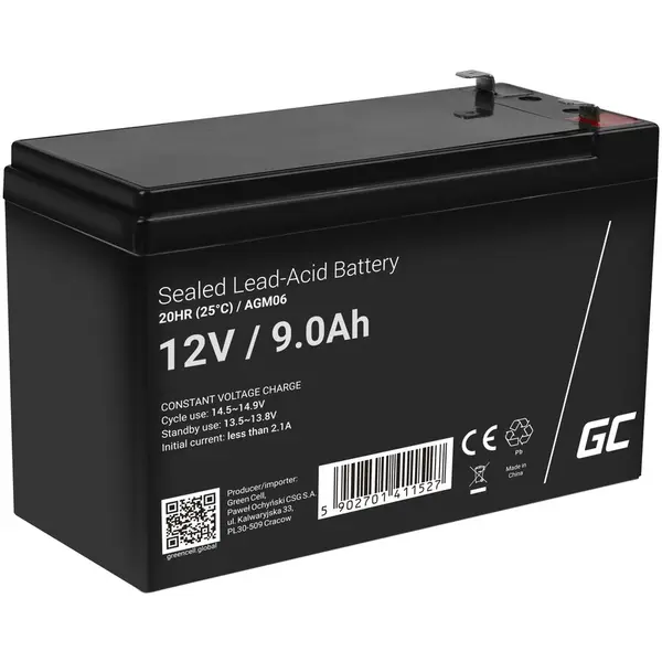Green Cell Acumulator Plumb Acid 12V 9Ah VRLA AGM Baterie Gel