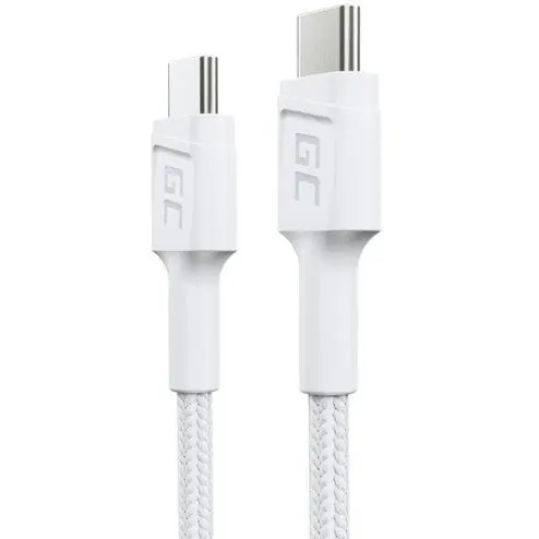 Green Cell Cablu Green Cell Gc Powerstream Usb 0,3 M USB 3.2 Gen 1 (3.1 Gen 1) USB C Blanco