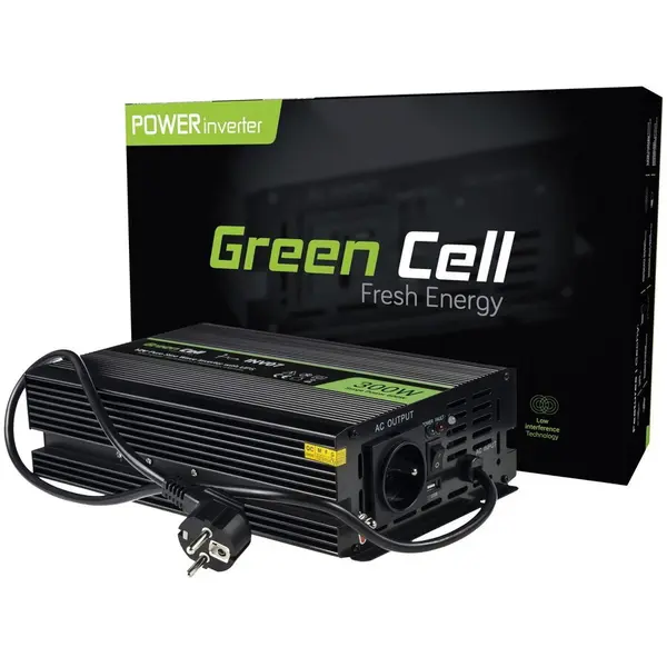 Green Cell Green Cell INV07 adaptoare si invertoare de curent Auto 300 W Negru