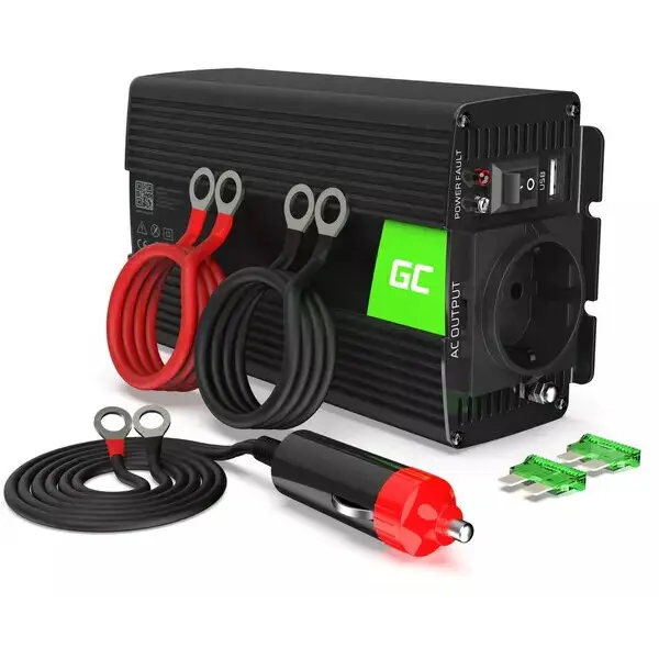 Green Cell Invertor de tensiune 300W/600W 12V la 230V Volt USB DC AC Unda sinusoidala pura Green Cell