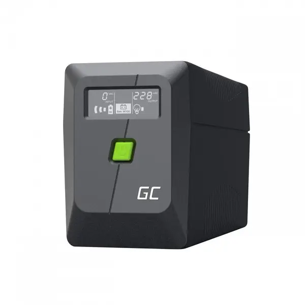 Green Cell UPS Green Cell UPSLM360, Line-Interactive, 6.5 kVA 360 W, 2 iesiri AC, display LCD, baterie 12 V 7 Ah, Tower Negru