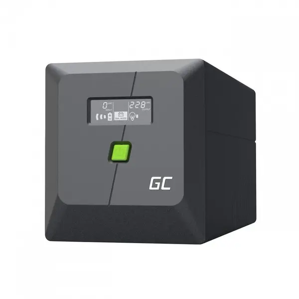 Green Cell UPS Green Cell UPSLM600, Line-Interactive, 1 kVA 600 W, 4 iesiri AC, baterie 12 V 7 Ah, Tower Negru