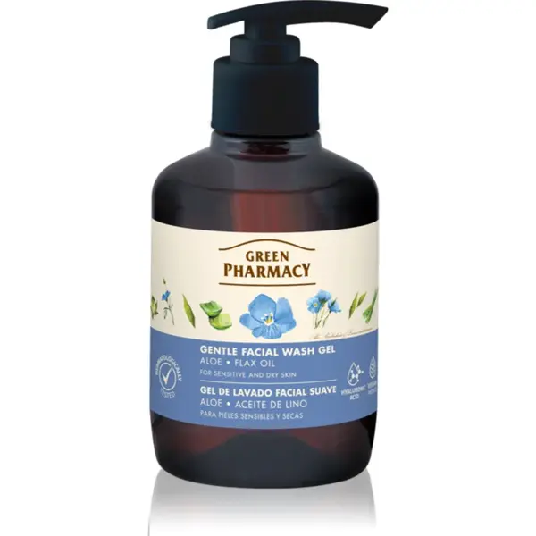 Green Pharmacy Aloe Wash Gel gel de curățare blând pentru piele sensibilă 270 ml