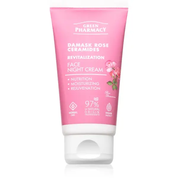 Green Pharmacy Damask Rose & Ceramides Night Face Cream crema de noapte pentru fata 50 ml