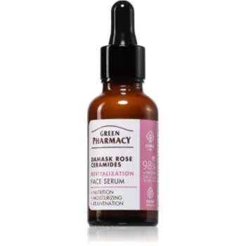 Green Pharmacy Damask Rose & Ceramides Serum Ser facial revitalizant