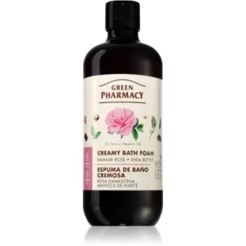 Green Pharmacy Damask Rose & Shea Butter Bath Foam Spuma de baie cremoasa unt de shea