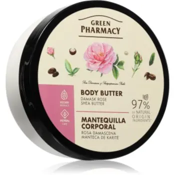 Green Pharmacy Damask Rose & Shea Butter Body Butter unt de corp intens hidratant